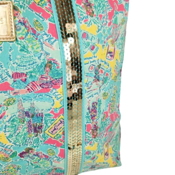 Lilly Pulitzer Large Utility Sequins Tote Bag - Picture 5 of 13